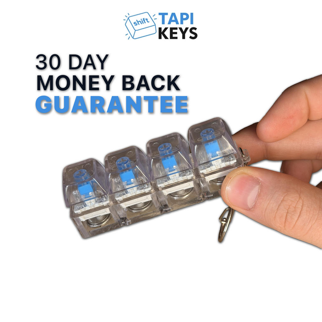 Mechanical Keyboard Switch Fidget Keychain with Tactile Click Buttons