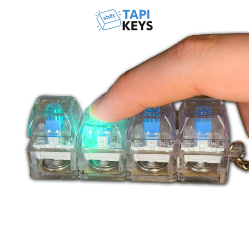 Mechanical Keyboard Switch Fidget Keychain with Tactile Click Buttons