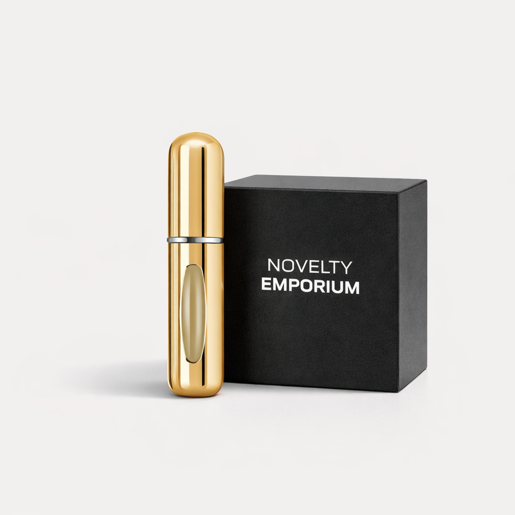 5ml Refillable Travel Perfume Atomizer – Compact Aluminum Pocket Spray Bottle Golden