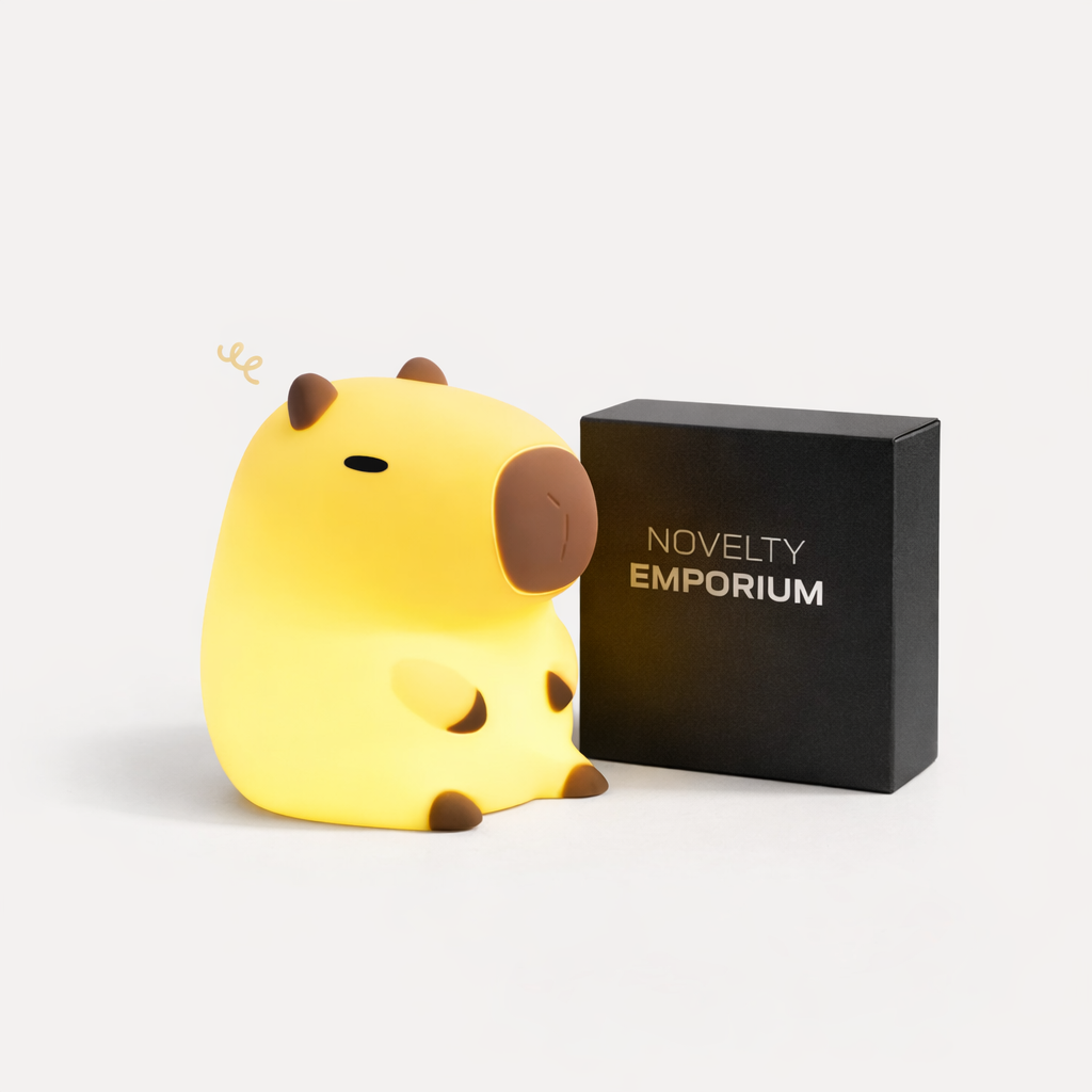 Capybara Night Light Lamp – Adorable Silicone Bedside Light for Kids & Bedrooms