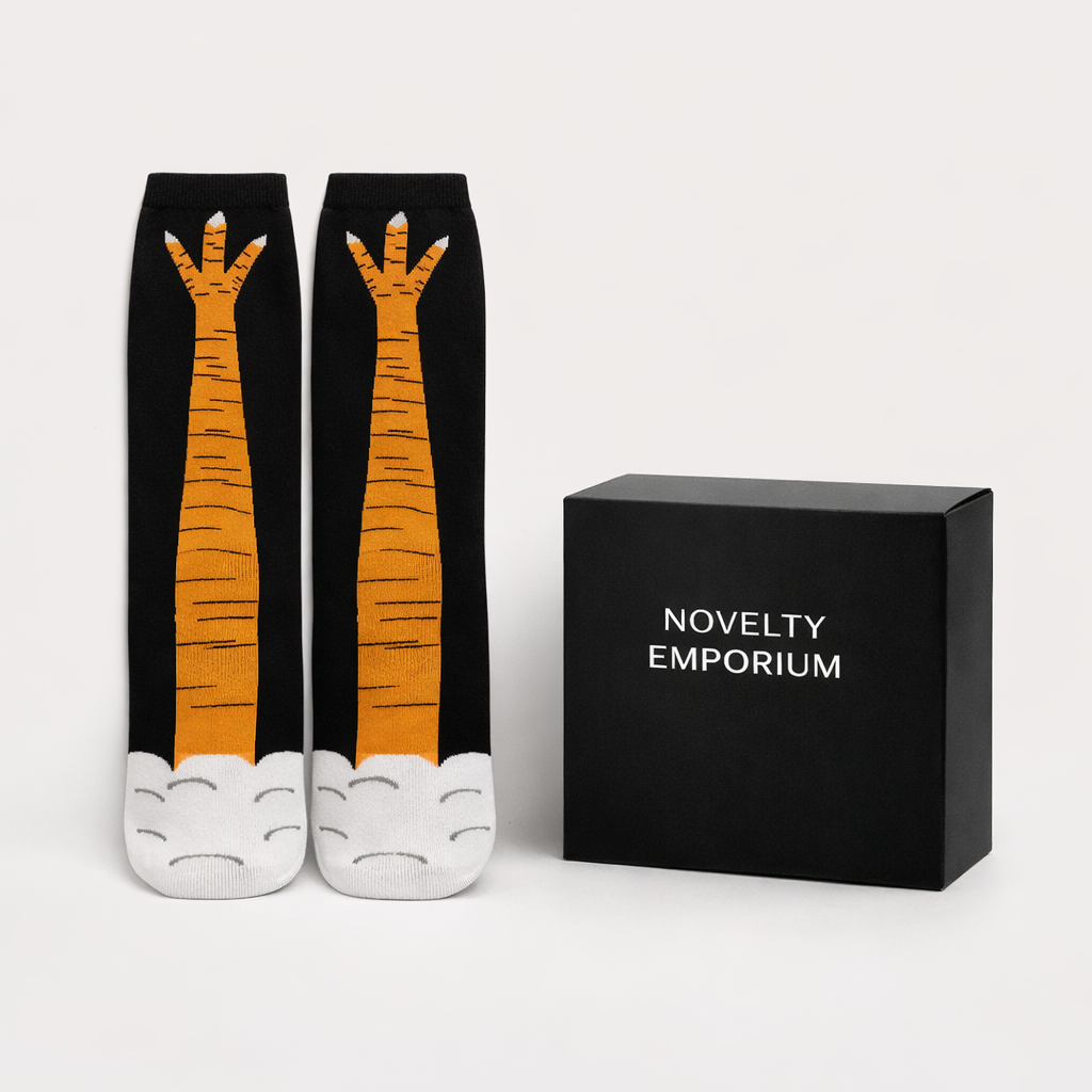 Cartoon Chicken Leg Socks – Quirky Thigh High Novelty Socks for a Comical Look