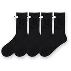Magnetic Hand-Holding Socks: A Quirky and Fun Fashion Statement Black