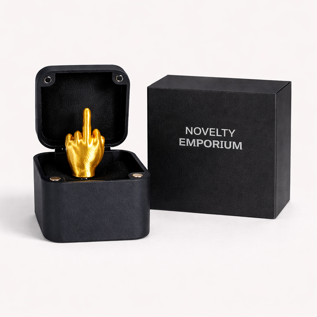 Middle Finger Surprise Box – Funny Prank Gift for Desk or Home Black