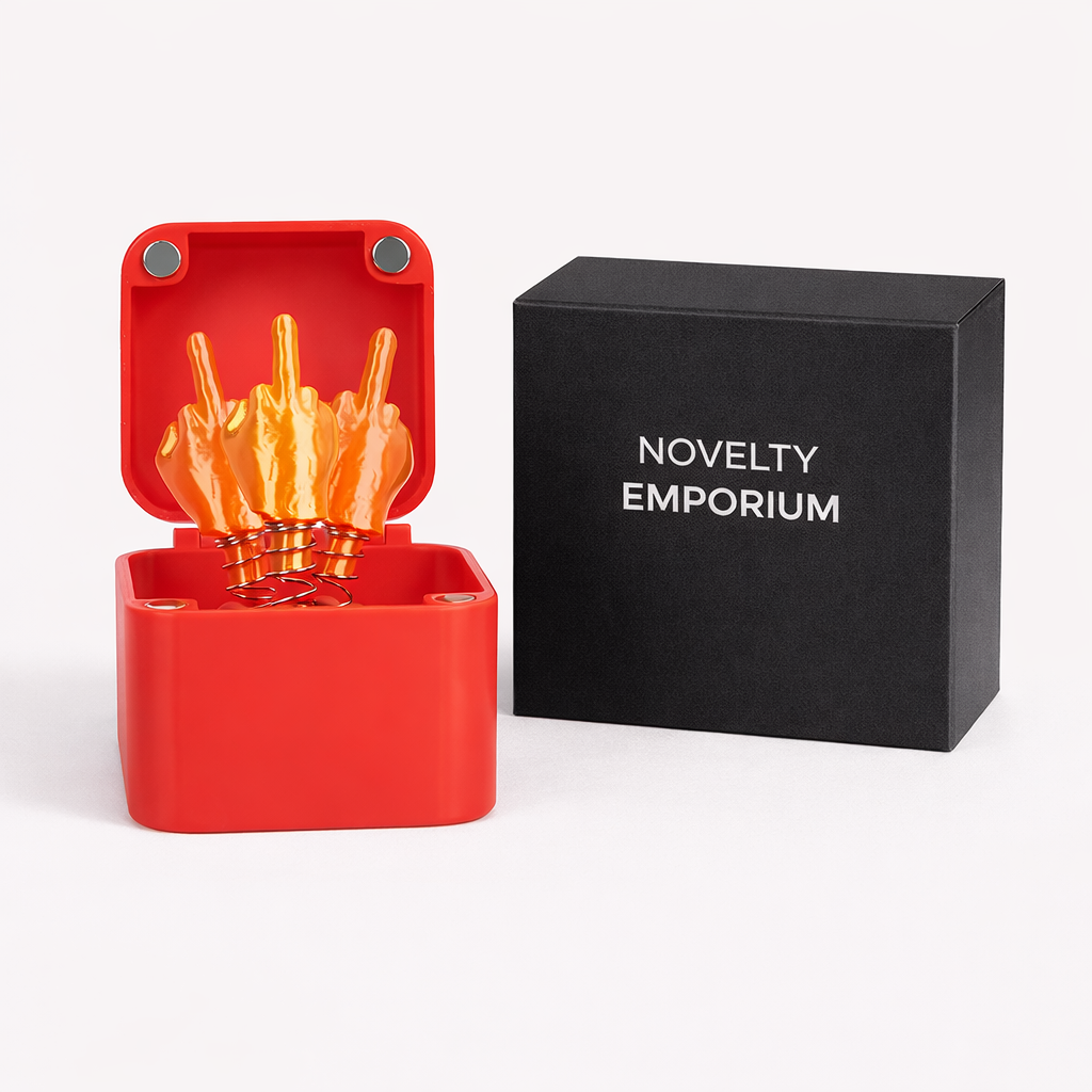 Middle Finger Surprise Box – Funny Prank Gift for Desk or Home Red