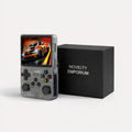 R36S Black Retro Handheld Console – 64GB Portable Gaming System with 3.5" IPS Screen