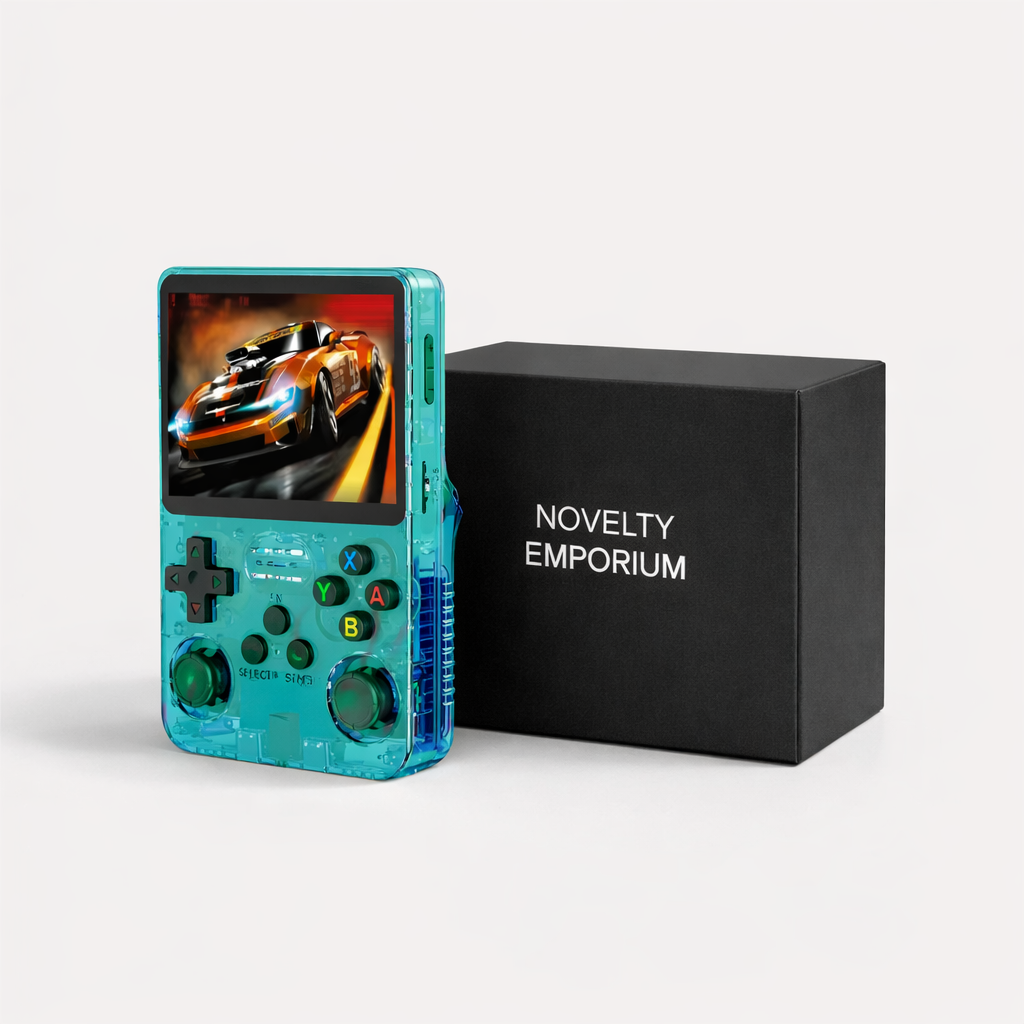 R36S Green Retro Handheld Console 64GB – Portable Retro Gaming System with 3.5” IPS Screen