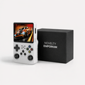 R36S White Retro Handheld Game Console 64GB – Portable Classic Gaming with 3.5" IPS Display