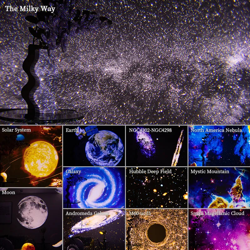 Nebula Star Projector – LED Galaxy Light for Bedroom Ceiling & Cosmic Room Ambience