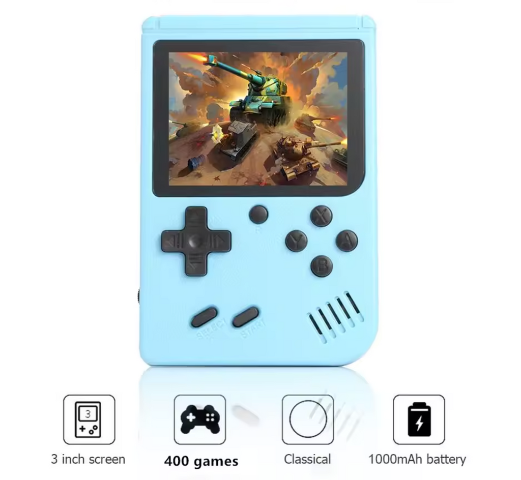 400-in-1 Retro Handheld Game Console with 3.0" Color LCD and Built-In Classic Games