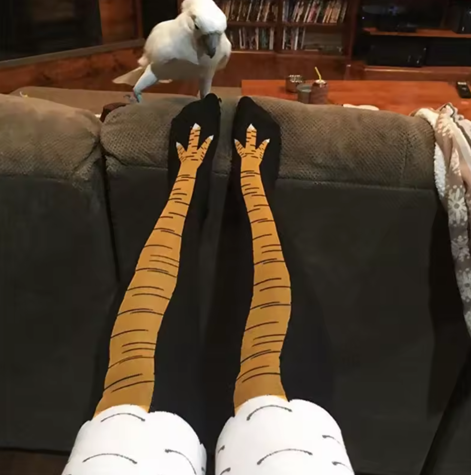 Cartoon Chicken Leg Socks – Quirky Thigh High Novelty Socks for a Comical Look