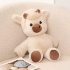 Highland Cow Running Plush Toy – Soft Huggable Cattle Teddy (40cm)