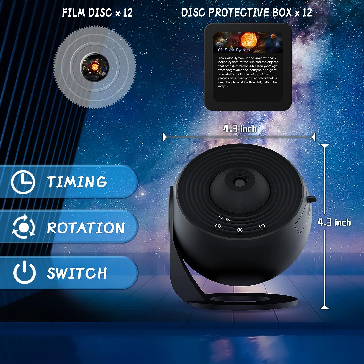 Nebula Star Projector – LED Galaxy Light for Bedroom Ceiling & Cosmic Room Ambience