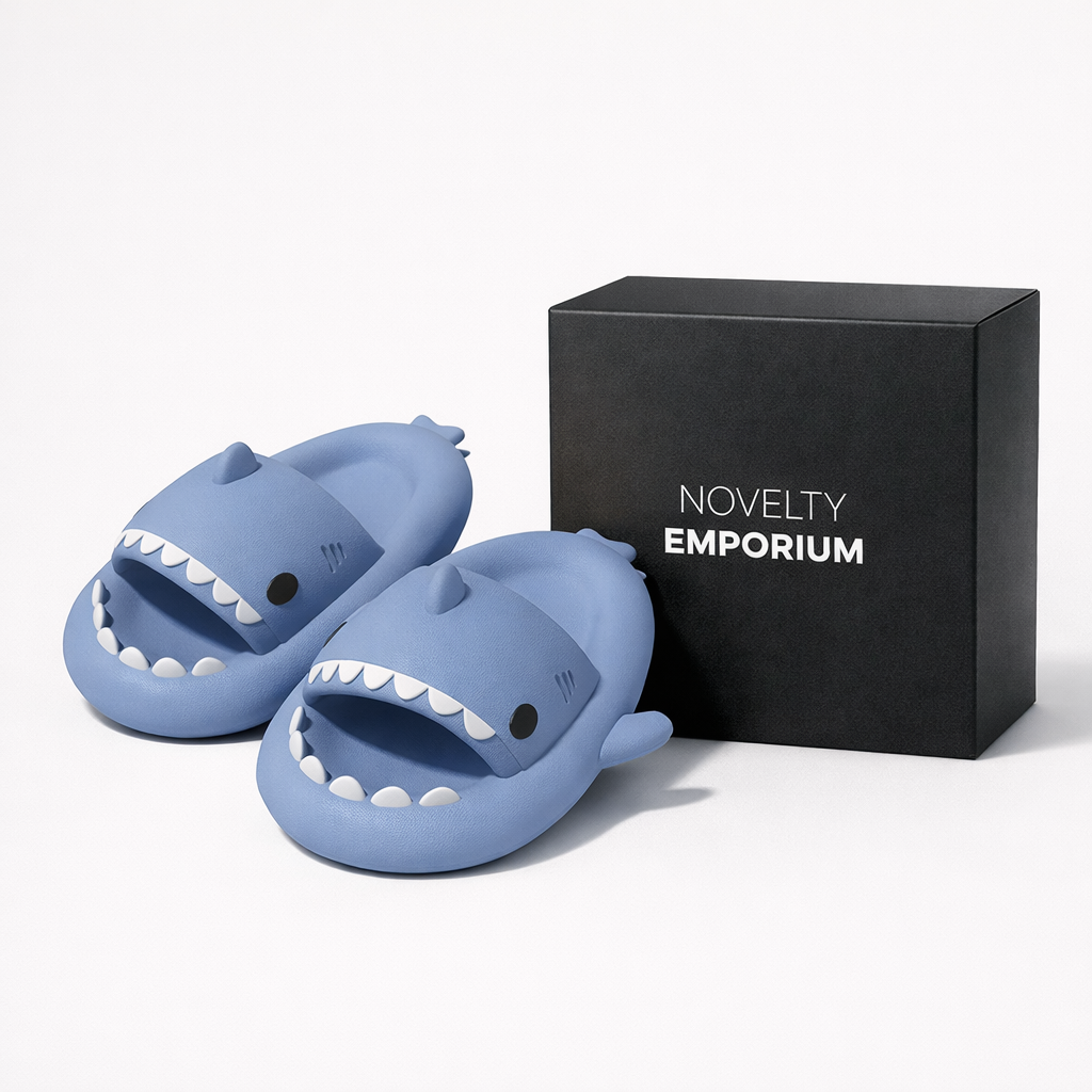 Shark Slides Slippers – Soft Foam Novelty House Shoes for Men and Women - Gifts
