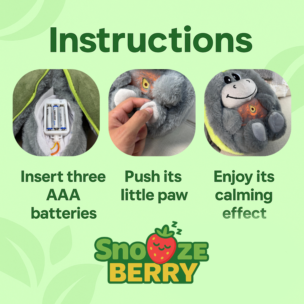 Calming Breathing Plush with Soft Night Light for Anxiety and Bedtime Comfort